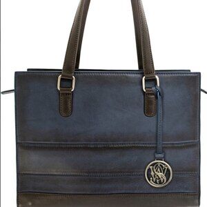 SMITH & WESSON STRUCTURED HANDBAG IN DENIM BLUE – AMBIDEXTROUS! Conceal & Carry!